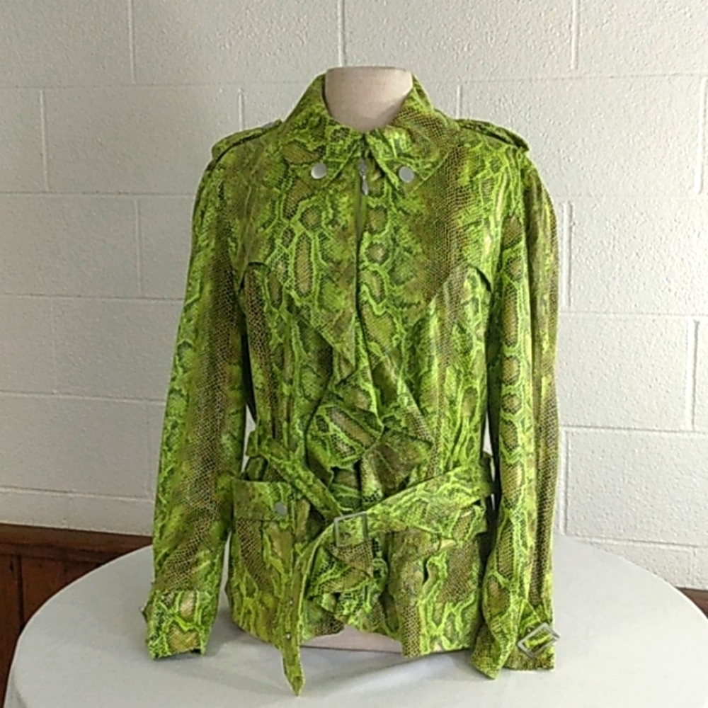 Ladies green and gold BEREK Jacket, Sz XXL
